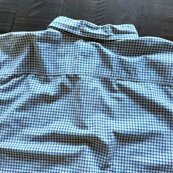Vintage 2002 Gap Men’s Blue/White Plaid Short Sleeve Button Down Shirt Size XXL - Picture 5 of 8